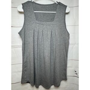 New WO Tags / Gray Sleeveless Pleated Tank Top‎ / Size Medium / Sku0071